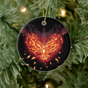 Ornamento De Cerâmica Um Coração Reborn