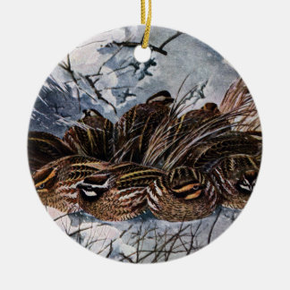 Ornamento De Cerâmica Um Covey das codornizes