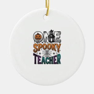 Ornamento De Cerâmica Um Design de Vetor de Halloween de um Professor As
