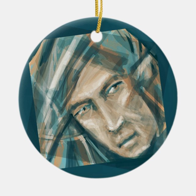 Ornamento De Cerâmica Um Elf Verde Defiant (Frente)