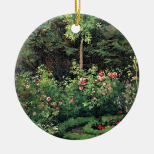 Ornamento De Cerâmica Um Jardim de Rosas por Camille Pissarro,
