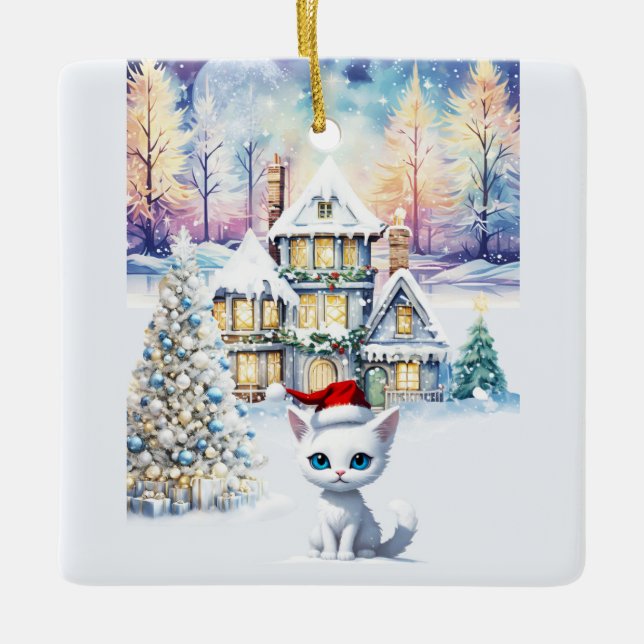 ORNAMENTO DE CERÂMICA UM KIT KAT CHRISTMAS (Frente)