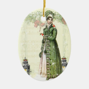 Ornamento De Cerâmica Um Noel feliz