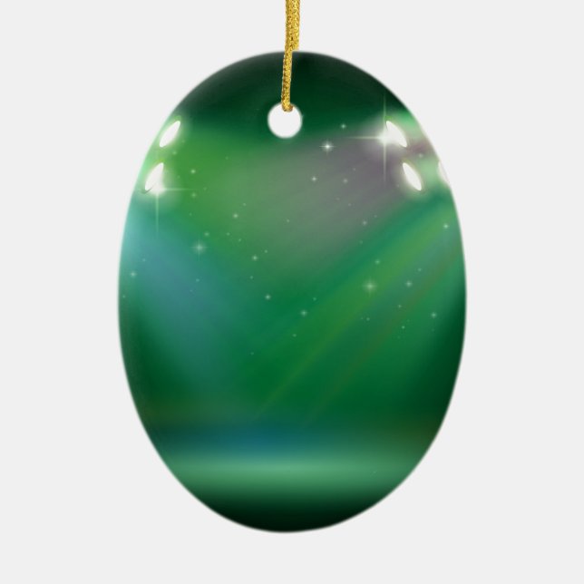 Ornamento De Cerâmica Um palco com projectores (Frente)