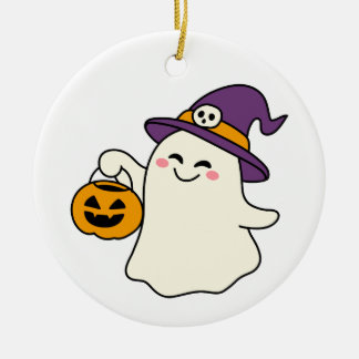 Ornamento De Cerâmica Um Pouco de Magia Torna Todo o Halloween
