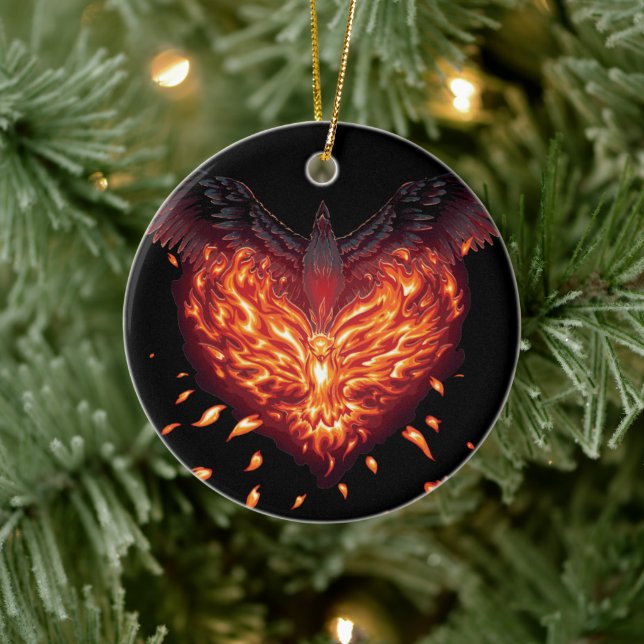 Ornamento De Cerâmica Um Renascimento do Coração (Árvore)