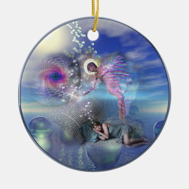 Ornamento De Cerâmica Um romance pode ser um portal para realidades para (Frente)