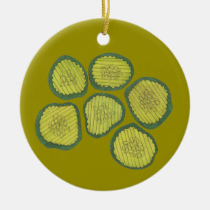 Ornamento De Cerâmica Um tipo de grande negócio felicita os picles