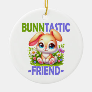 Ornamento De Cerâmica Um trocadilho de Amigo Bunntastic. Cartografia de