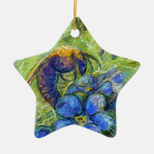 Ornamento De Cerâmica Uma abelha e não me esqueça das flores (Frente)