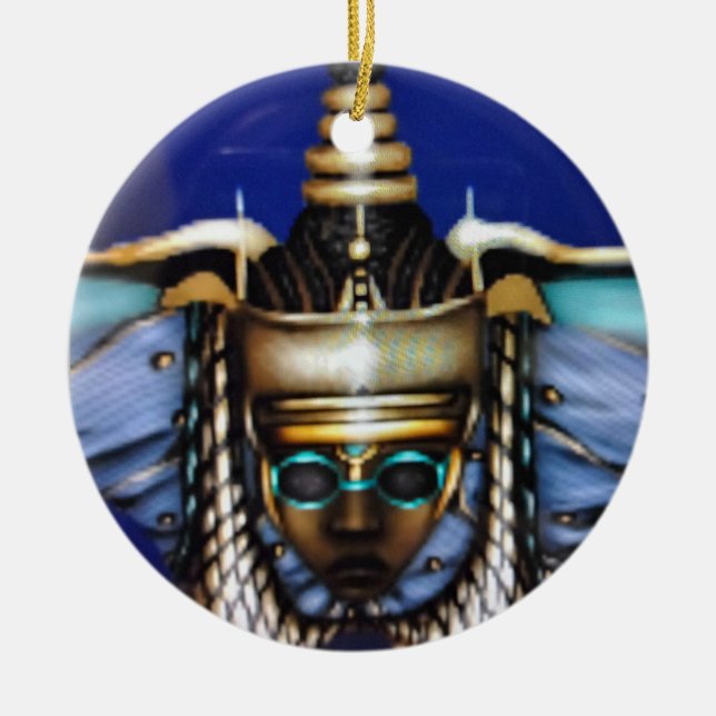 Ornamento De Cerâmica uma afrocêntrica (Frente)