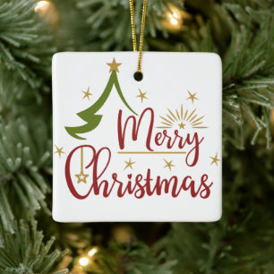 Ornamento De Cerâmica Uma árvore de Natal minimalista