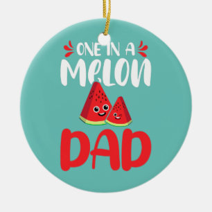 Ornamento De Cerâmica Uma Em Uma Família Melancia Pai Melancia Funny