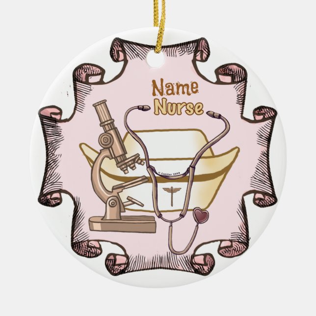 Ornamento De Cerâmica Uma enfermeira muito legal (Frente)