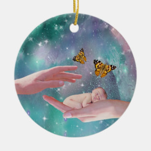 Ornamento De Cerâmica Uma fantasia disponivel do bebé bonito
