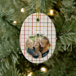 Ornamento De Cerâmica Uma Foto de Bandas de Natal Modernas