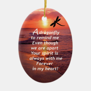 Ornamento De Cerâmica Uma libélula para lembrar-me