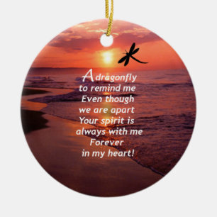 Ornamento De Cerâmica Uma libélula para lembrar-me