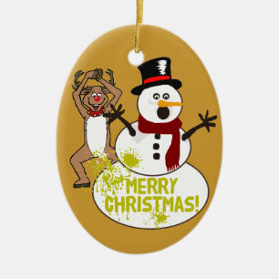 Ornamento De Cerâmica Uma mensagem morna do Natal