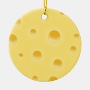 Ornamento De Cerâmica Uma Mensagem Queijosa Personalizada Queijo Suíço A