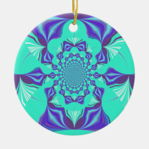 Ornamento De Cerâmica Uma Mistura de Arte de Caleidoscópio e Mandala!