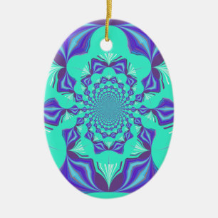 Ornamento De Cerâmica Uma Mistura de Arte de Caleidoscópio e Mandala!