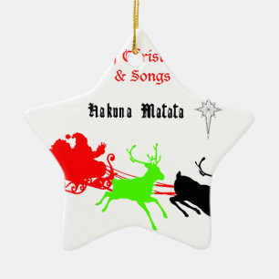 Ornamento De Cerâmica Uma noite de canções de Natal e canções Hakunamata