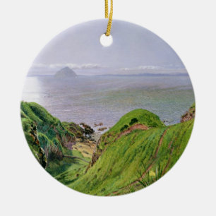 Ornamento De Cerâmica Uma opinião Ailsa Craig e a ilha de Arran, 1860