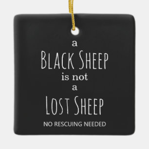 Ornamento De Cerâmica Uma ovelha negra não é um divertimento perdido com