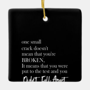 Ornamento De Cerâmica uma pequena fissura não significa que você está