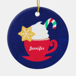 Ornamento De Cerâmica Uma taça de 'Tis the Season'