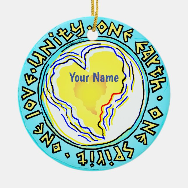 Ornamento De Cerâmica Uma Terra (Frente)