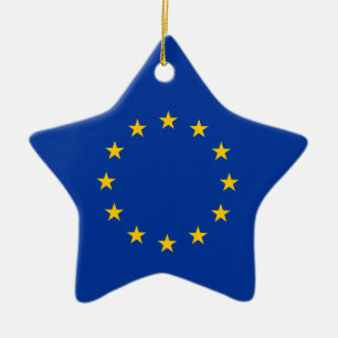 Ornamento De Cerâmica União Europeia - a UE embandeira