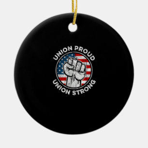 Ornamento De Cerâmica União Orgulhosa União Forte Bandeira Americana - T
