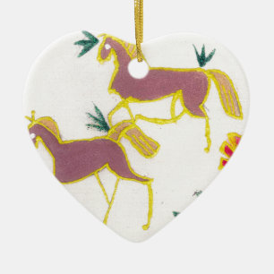 Ornamento De Cerâmica Unicorn Sunshine