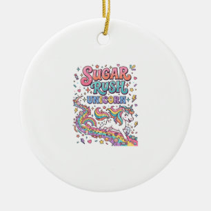 Ornamento De Cerâmica Unicórnio Açúcar Rush Unicórnio Kawaii Mercado Art