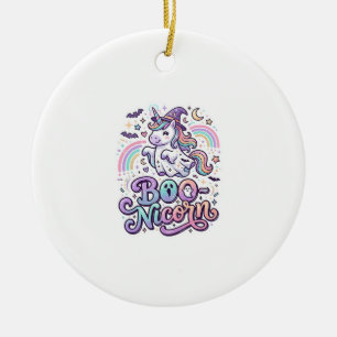 Ornamento De Cerâmica Unicórnio Boo-unicórnio Vetor Premium Design de Ve
