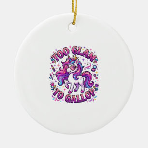 Ornamento De Cerâmica Unicórnio Muito Glam para Galopar Impressão Comerc