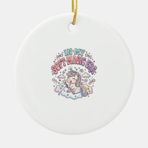 Ornamento De Cerâmica Unicórnio Na Minha Era De Magia Suave Produto Esti
