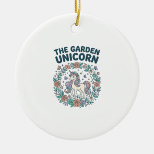 Ornamento De Cerâmica Unicórnio O Unicórnio Do Jardim Camiseta Tendi Pro
