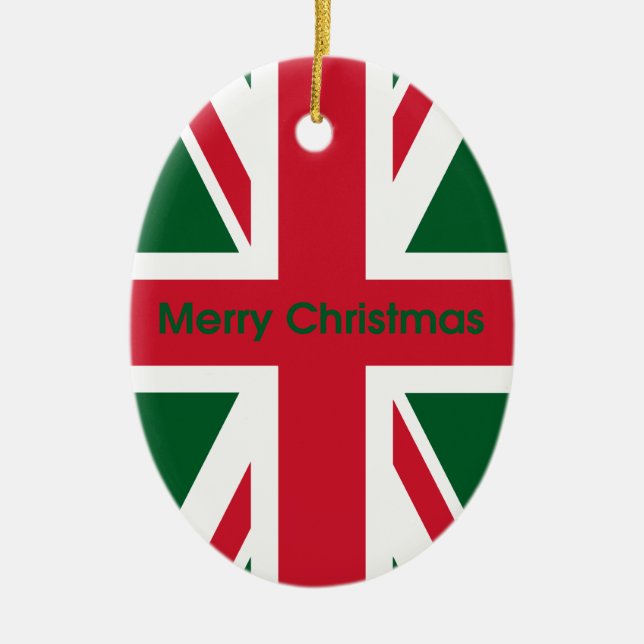 Ornamento De Cerâmica Union Jack (Frente)