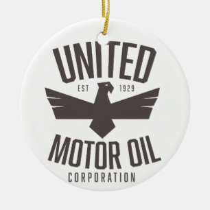 Ornamento De Cerâmica United Motor Oil Corporation,