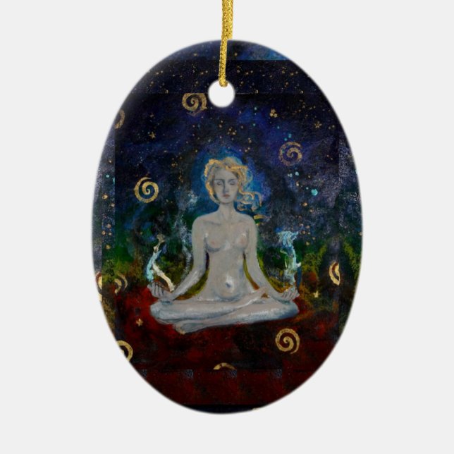 Ornamento De Cerâmica Universal Energy Chakra Zen Feminine Girard (Frente)