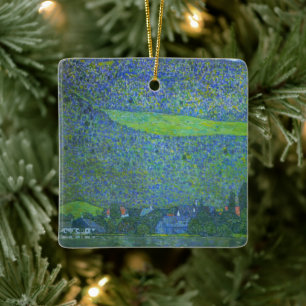 Ornamento De Cerâmica Unterach em Attersee por Klimt, arte Nouveau do