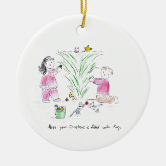 Ornamento De Cerâmica upsidedown_christmas