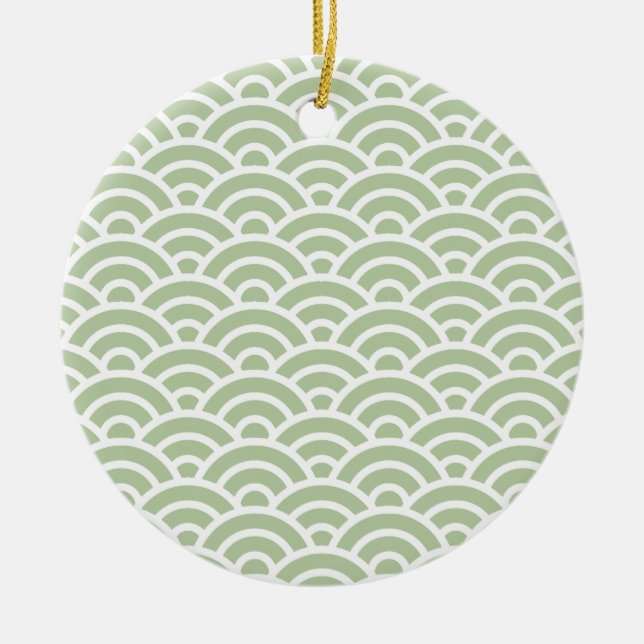 Ornamento De Cerâmica URAYANAGI 140 Ondas Seigaiha - Ver. (Frente)