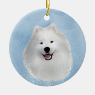 Ornamento De Cerâmica Ursinho a samoia