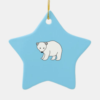 Ornamento De Cerâmica urso branco pequeno, doce,