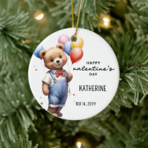 Urso De Aquarela Personalizado Fofo Do Dia Dos Nam