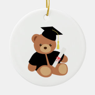 Ornamento De Cerâmica Urso de Estudo de Graduação